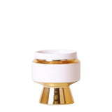 Kolibri Home | Le Chic bloempot - Witte keramieken sierpot met gouden details - Ø6cm - plantforyou.nl