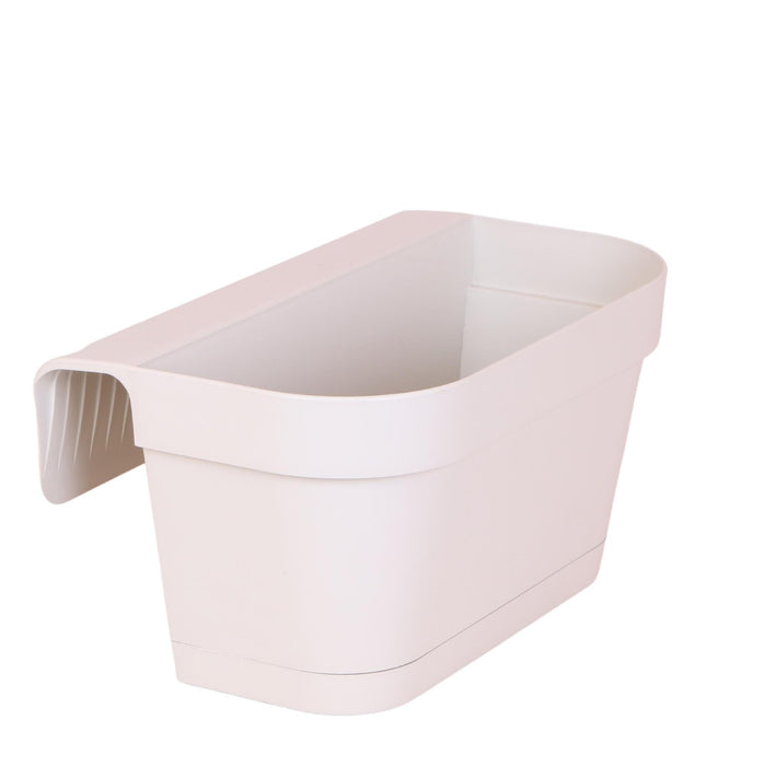 Kolibri Home | Kunststof balkonbak wit met ophangsysteem - 36 cm breed - plantforyou.nl