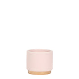 Kolibri Home | Gold foot pink bloempot - Roze keramieken sierpot met gouden rand - Ø6cm - plantforyou.nl