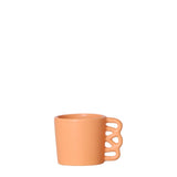 Kolibri Home | Happy Mug bloempot - peach kleurige keramieken sierpot - Ø6cm - plantforyou.nl