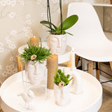 Kolibri Home | Face to face bloempot - Witte keramieken sierpot - Ø12cm - plantforyou.nl