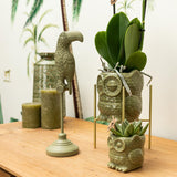 Kolibri Home | Owl bloempot - Groene keramieken sierpot - Ø6cm - plantforyou.nl