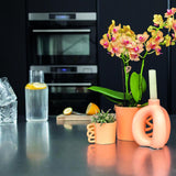 Kolibri Home | Happy Mug bloempot - peach kleurige keramieken sierpot - Ø6cm - plantforyou.nl