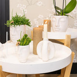 Kolibri Home | Face to face bloempot - Witte keramieken sierpot - Ø9cm - plantforyou.nl