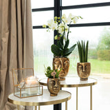 Kolibri Home | Face to face bloempot - Gouden keramieken sierpot - Ø9cm - plantforyou.nl