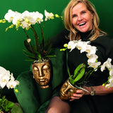 Kolibri Home | Face to face bloempot - Gouden keramieken sierpot - Ø9cm - plantforyou.nl