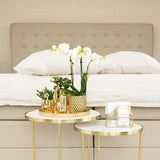 Kolibri Home | Metallic diamond bloempot - Gouden keramieken sierpot Ø9cm - plantforyou.nl