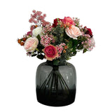 Kunstbloemen - Bouquet M - Flame Roses - 45 cm - plantforyou.nl