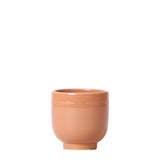Kolibri Home | Glazed bloempot - Cognac keramieken sierpot met glans - Ø6cm - plantforyou.nl