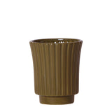 Kolibri Home | Retro groene bloempot - groene keramieken sierpot - Ø9cm - plantforyou.nl