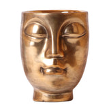 Kolibri Home | Face to face bloempot - Gouden keramieken sierpot - Ø12cm - plantforyou.nl