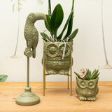 Kolibri Home | Owl bloempot - Groene keramieken sierpot - Ø6cm - plantforyou.nl