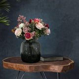 Kunstbloemen - Bouquet M - Flame Roses - 45 cm - plantforyou.nl