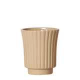 Kolibri Home | Retro khaki bloempot - khaki kleurige keramieken sierpot - Ø9cm - plantforyou.nl