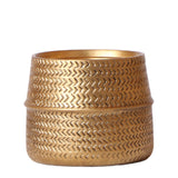Kolibri Home | Groove bloempot - Gouden keramieken sierpot - potmaat - Ø12cm - plantforyou.nl